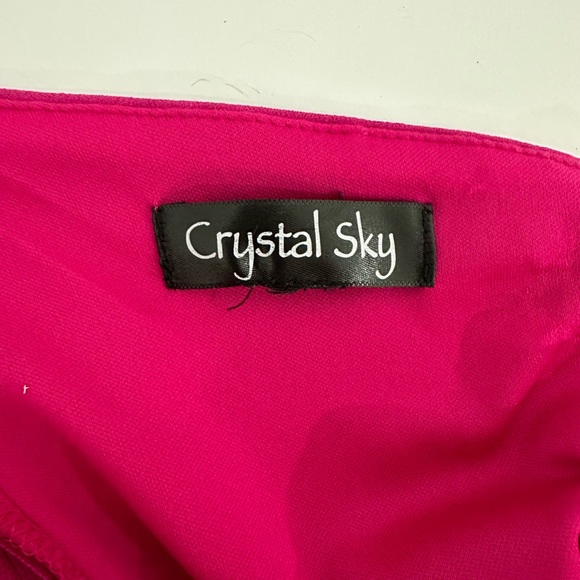 NEW Crystal Sky Barbiecore Stretch Fuchsia Jumpsuit size L NWOT - Picture 5 of 5